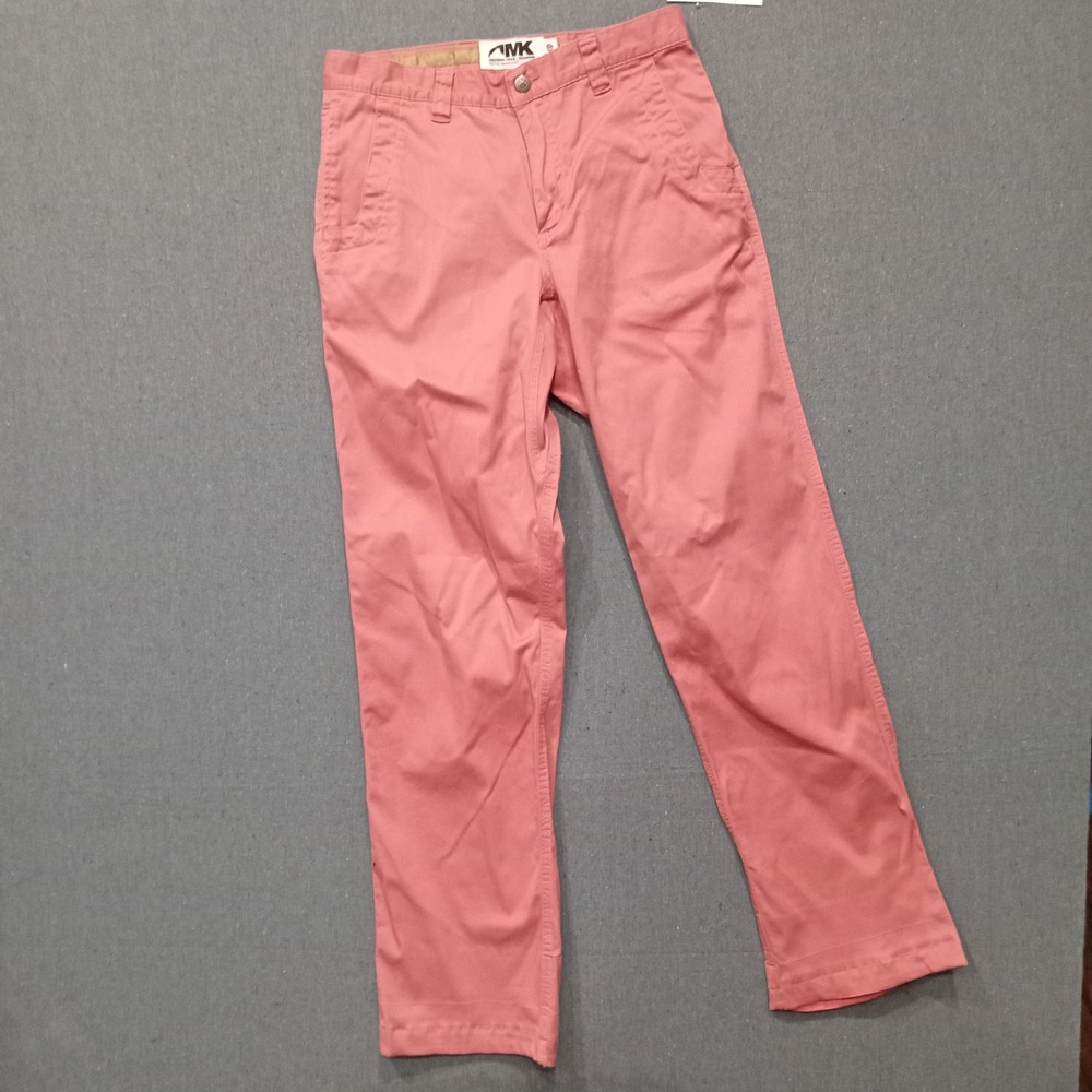 Mountain Khakis MK Teton Twill Pants Mens 32x32 Salmon Pink Stretch Chino Cotton